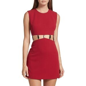 NWT SIMKHAI Sleeveless Back Zip Dory Cut-out Embellished Mini Dress Size 4 $675